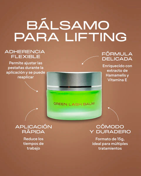 GREEN LASH BALM: Bálsamo profesional para lifting de pestañas.