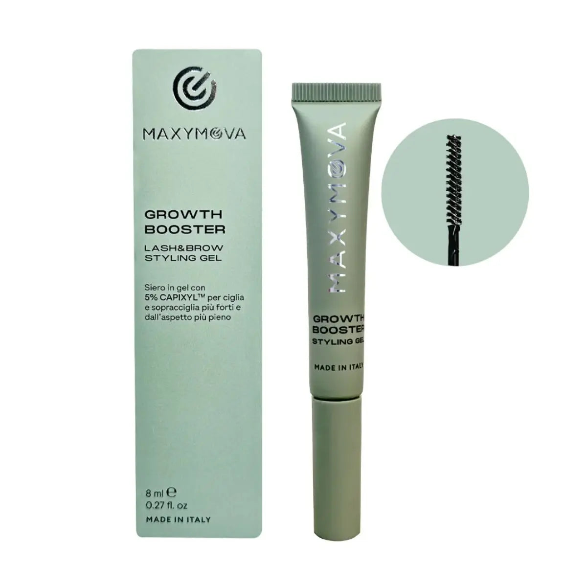 Growth Booster Lash & Brow Styling Gel con Capixyl™, biotina y aminoácidos para peinar y nutrir pestañas y cejas