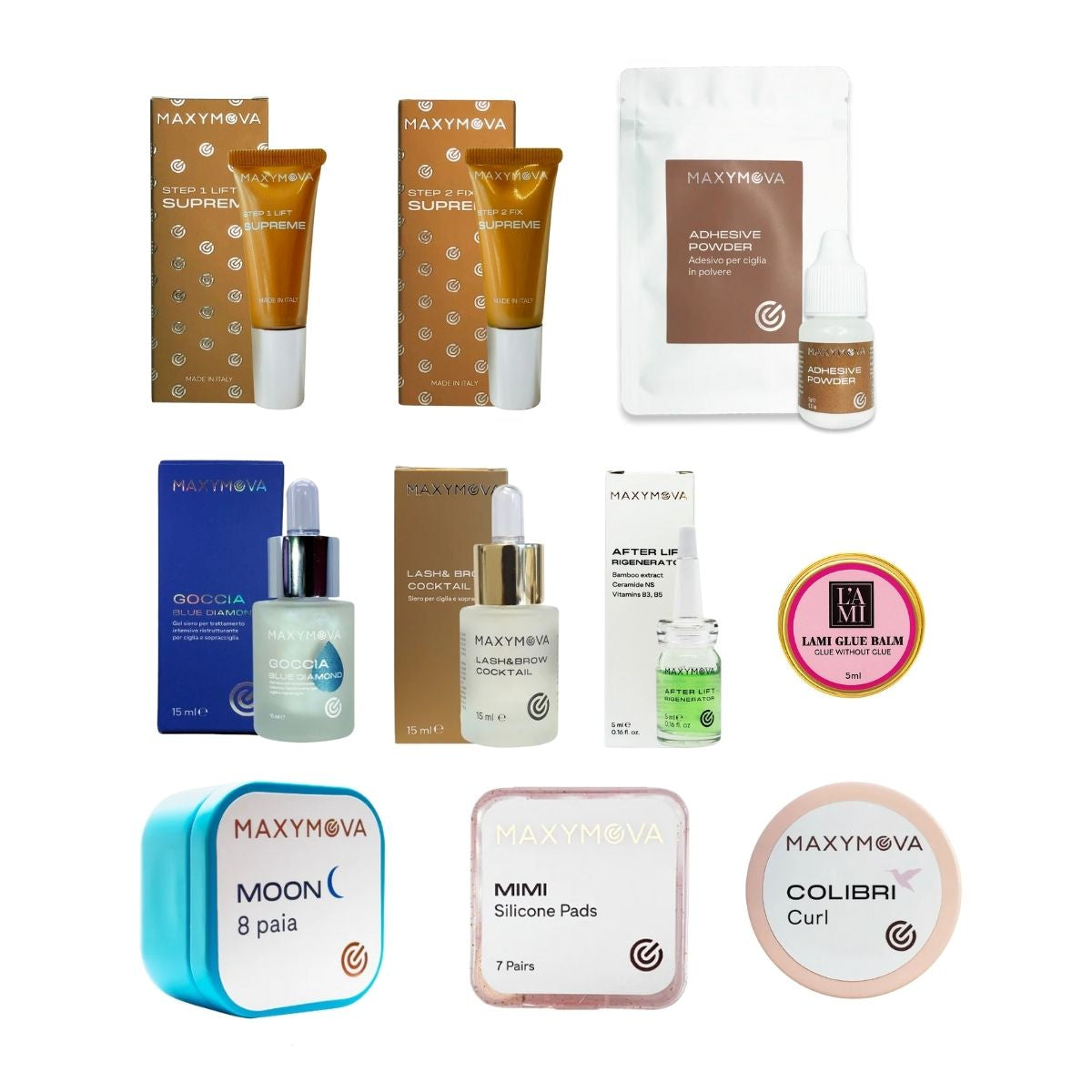 Kit MAXYMOVA Técnica Fusion para lifting de pestañas y cejas sin pegamento