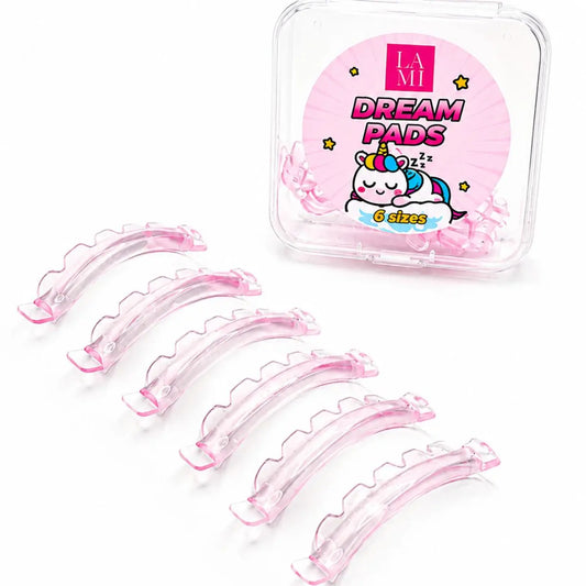 Moldes Lami Dream de silicona para lifting de pestañas con 6 tamaños y ranuras suaves de fijación